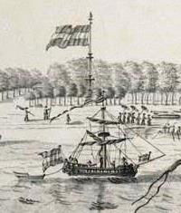 Perahu chialoup, ca. 1775; Perpustakaan Nasional, 446/2 (B.W.63)